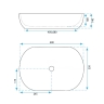 Lavabo Rea Lisa 49x35 crudo brillante (REA-U4591)