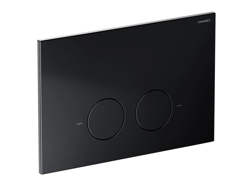 смывная клавиша Omnires MINIMAL black matt (MPS1BLM)