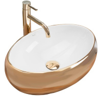 Lavabo Rea Linda 33x48 dorado/blanco (REA-U1021)