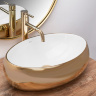 Lavabo Rea Linda 33x48 dorado/blanco (REA-U1021)
