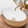 Lavabo Rea Linda 33x48 dorado/blanco (REA-U1021)