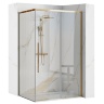 Cabina de ducha Rea Solar 90x90 vidrio de seguridad dorado transparente (REA-K4900)