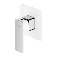 Mezclador de ducha empotrado Omnires Parma cromo/blanco (PM7445CRB)
