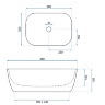 Lavabo Rea Belinda Slim 32,3x46 blanco (REA-U6521)