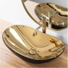 washbasin Rea Royal 36x60,5 gold marble black (REA-U8007)