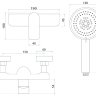 Bath mixer Rea Dart chrome (REA-B3303)