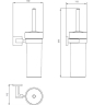Toilet brush Omnires Tyber chrome (TB50620CR)