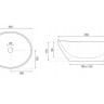 washbasin Rea Sofia 35,5x27 mini cloudy (REA-U9236)