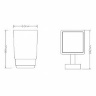 Cristal con soporte Omnires Lift cromado (8158CR)