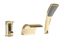Mezclador de baño Rea Riven dorado (REA-B0497)
