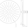 Ducha fija Omnires Slimline cromo 30 cm (WG130CR)
