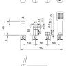 Omnires Slide 4-hole Graphite Bathtub Mixer (SL7732GR)