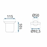 Toilet brush Rea Mist chrome (REA-80030)