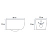 toilet Rea Mateo without rim + seat slim + installation Geberit Duofix (REA-C1258+458.126.00.1)