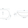 washbasin Rea Royal 48x30,5 Shiny Aiax (REA-U5063)
