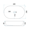 Lavabo Rea Vanda 60x34 blanco (REA-U6526)