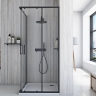душевая кабина Rea City 80x80 black, стекло прозрачное (REA-K6448)