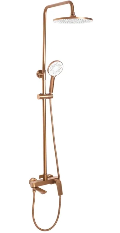 душевая система Rea Avalon с изливом, brushed copper (REA-P2418)