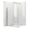 душевая стенка Rea Heaven 120x200 безопасное стекло, прозрачное brush copper (REA-K6689)