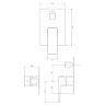concealed shower mixer Omnires Parma black mat (PM7435BL)