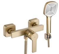 Mezclador de baño Rea Argus con cepillo dorado (REA-B6413)