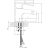 Mezclador de bidé cromado Omnires Murray (MU6120CR)