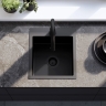 kitchen sink Rea Leo 40x45 with siphon, black (ZLE-06002)