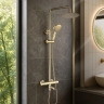 душевая система Rea Lungo Diamond gold, с термостатом (REA-P5960)