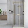 душевая кабина Rea City 90x90 brushed gold, стекло прозрачное (REA-K6443)
