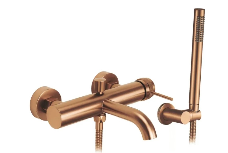 смеситель для ванны Rea Lungo Grip с изливом, brushed copper (REA-B4567)