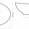 washbasin Rea Wendy 39x59,5 wendy marmo (REA-U5053)