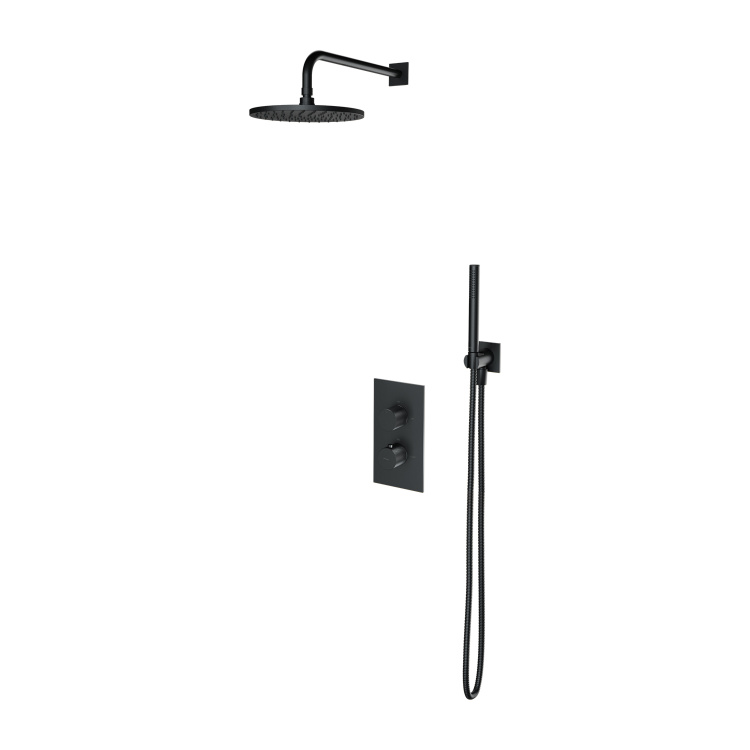 concealed shower system with thermostat Omnires Contour antracite (SYSCT11AT)