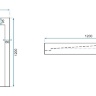 Bandeja Rea Grand 90x120 rectangular blanca (REA-K4591)