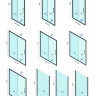 Pared lateral Rea Rapid 100x195 vidrio de seguridad, transparente (REA-K6423)