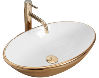 Lavabo Rea Pamela 33x53 dorado/blanco (REA-U6345)