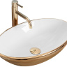 Lavabo Rea Pamela 33x53 dorado/blanco (REA-U6345)