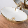 Lavabo Rea Pamela 33x53 dorado/blanco (REA-U6345)