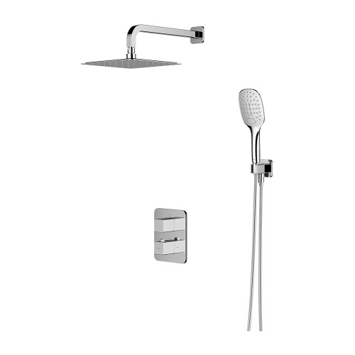 concealed shower system with thermostat Omnires Parma chrome (SYSPM11CR)