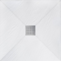 Bandeja Rea Rock 90x90 cuadrada blanca (REA-K5580)
