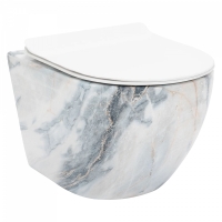 toilet Rea Carlos 49.5x37 granit shiny + seat slim duroplast (REA-C8002)
