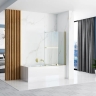shower curtain Rea Fabian 100x140 gold transparent glass (REA-K6526)