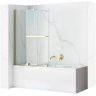 shower curtain Rea Fabian 100x140 gold transparent glass (REA-K6526)