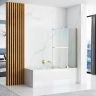 shower curtain Rea Fabian 100x140 gold transparent glass (REA-K6526)