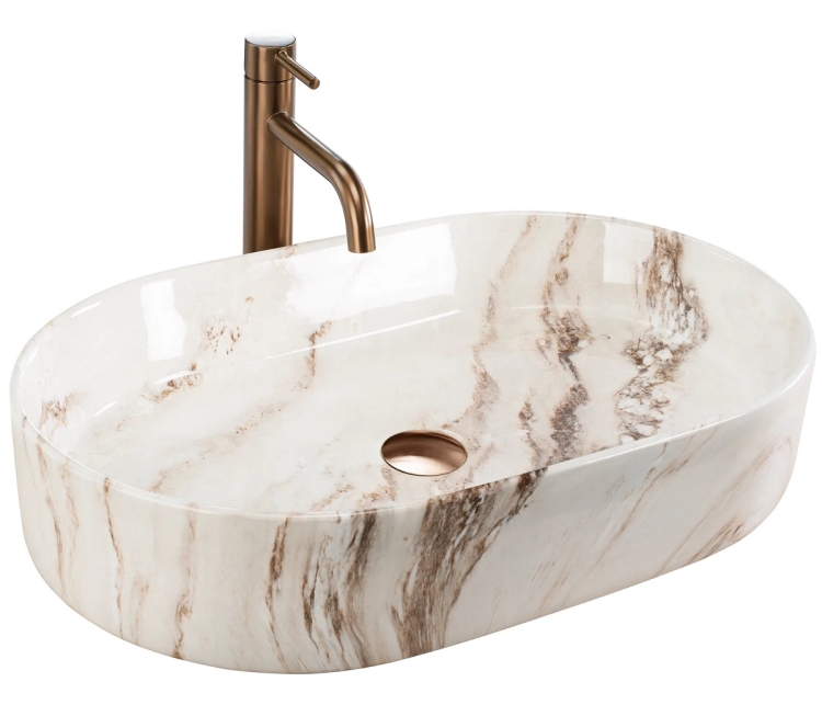 Lavabo Rea Nadia 61x38,5 marrón (REA-U9239)