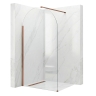 душевая стенка Rea Heaven 100x200 безопасное стекло, прозрачное brush copper (REA-K6687)