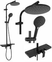 Sistema de ducha Rea Santos negro (REA-P8803)