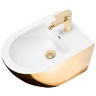 bidet Rea Carlo Mini suspended gold white (REA-C2288)