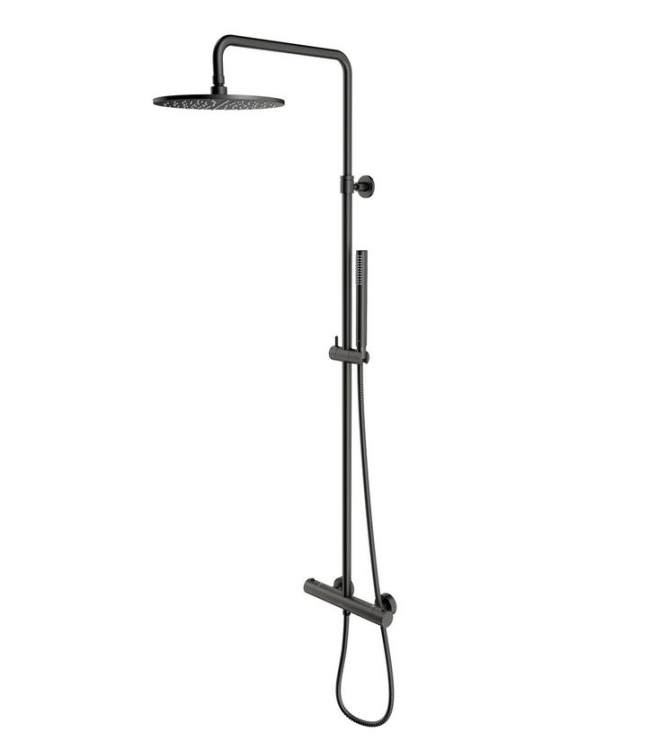 shower system with thermostat Omnires Y graphite (Y1244SUGR)