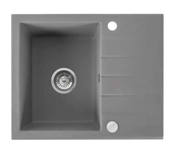 Fregadero de cocina Rea North 48,5x59,5 gris (ZLE-00128) + sifón