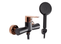 Mezclador de baño empotrado Rea Mild negro/oro rosa (REA-B9149)